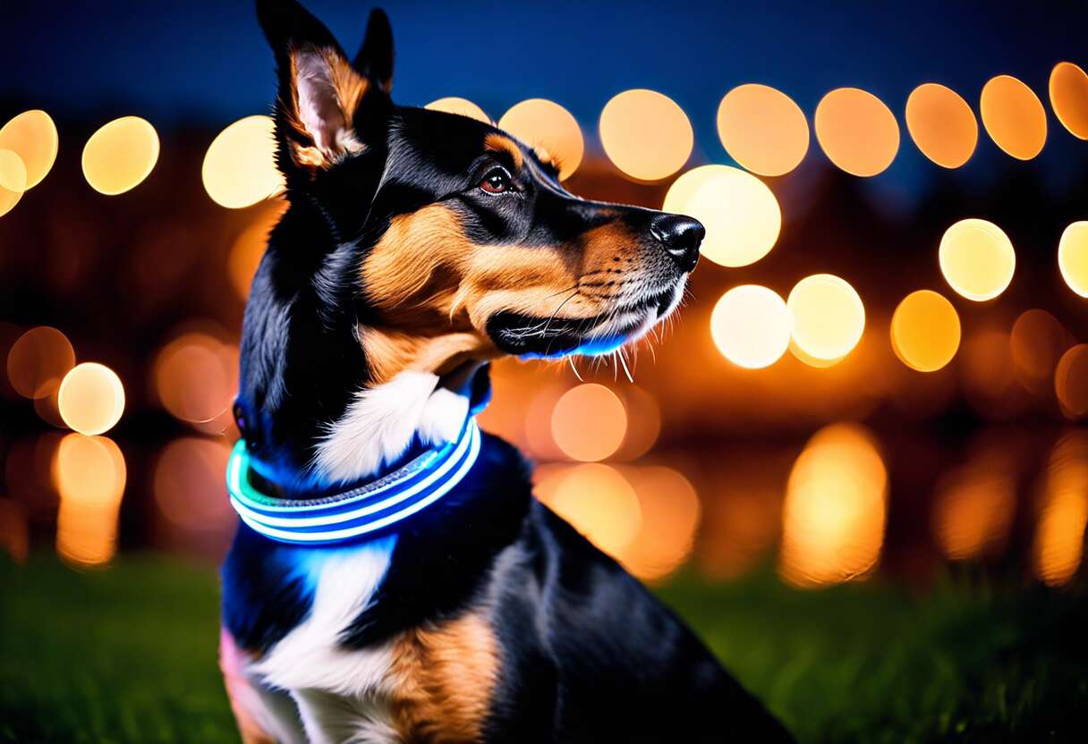 Colliers lumineux pour chiens : un investissement vital pour leur sécurité